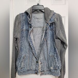 O'Neill Blue and Gray Hooded Jacket